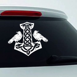 Aufkleber Auto Car Wikinger Viking Wölfe Wolf Runen Schwert Schild Rabe Runen Odin Odin´s Wölfe Böse Kette Valhalla Walhalla
