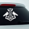 Aufkleber Auto Car Wikinger Viking Wölfe Wolf Runen Schwert Schild Rabe Runen Odin Odin´s Wölfe Böse Kette Valhalla Walhalla