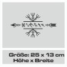 Aufkleber Auto Car Wikinger Viking Wölfe Wolf Runen Schwert Schild Rabe Runen Odin Odin´s Wölfe Böse Kette Valhalla Walhalla