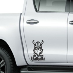 Aufkleber Auto Car Wikinger Viking Wölfe Wolf Runen Schwert Schild Rabe Runen Odin Odin´s Wölfe Böse Kette Valhalla Walhalla