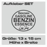 Aufkleber SET Offroad 4x4 Benzin Gasoline Petrol Verbrenner Tank Sticker Tankdeckel 12