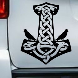 Aufkleber Auto Car Wikinger Viking Wölfe Wolf Runen Schwert Schild Rabe Runen Odin Odin´s Wölfe Böse Kette Valhalla Walhalla