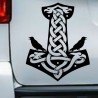 Aufkleber Auto Car Wikinger Viking Wölfe Wolf Runen Schwert Schild Rabe Runen Odin Odin´s Wölfe Böse Kette Valhalla Walhalla