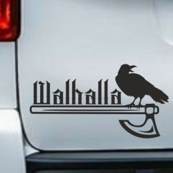 Aufkleber Auto Car Wikinger Viking Wölfe Wolf Runen Schwert Schild Rabe Runen Odin Odin´s Wölfe Böse Kette Valhalla Walhalla
