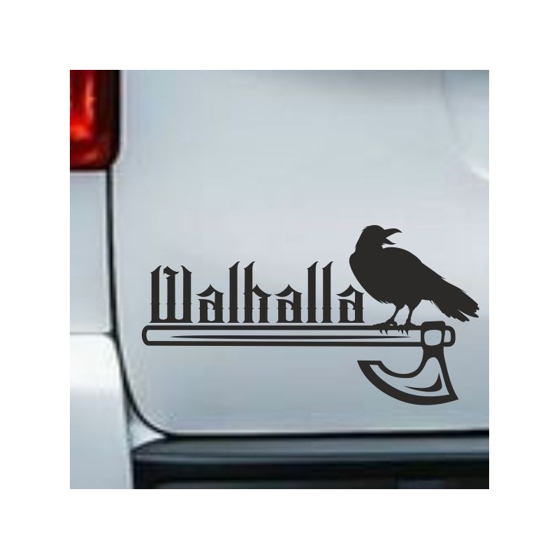 Aufkleber Auto Car Wikinger Viking Wölfe Wolf Runen Schwert Schild Rabe Runen Odin Odin´s Wölfe Böse Kette Valhalla Walhalla