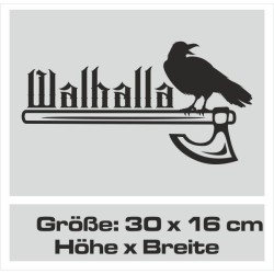 Aufkleber Auto Car Wikinger Viking Wölfe Wolf Runen Schwert Schild Rabe Runen Odin Odin´s Wölfe Böse Kette Valhalla Walhalla