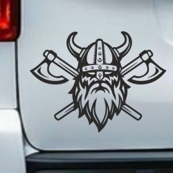Aufkleber Auto Car Wikinger Viking Wölfe Wolf Runen Schwert Schild Rabe Runen Odin Odin´s Wölfe Böse Kette Valhalla Walhalla