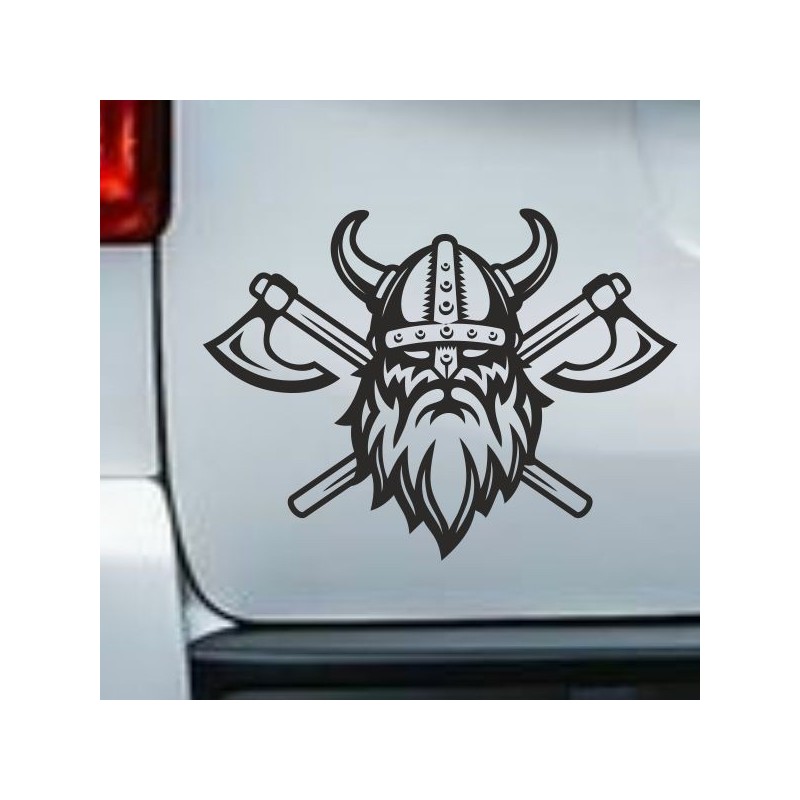 Aufkleber Auto Car Wikinger Viking Wölfe Wolf Runen Schwert Schild Rabe Runen Odin Odin´s Wölfe Böse Kette Valhalla Walhalla