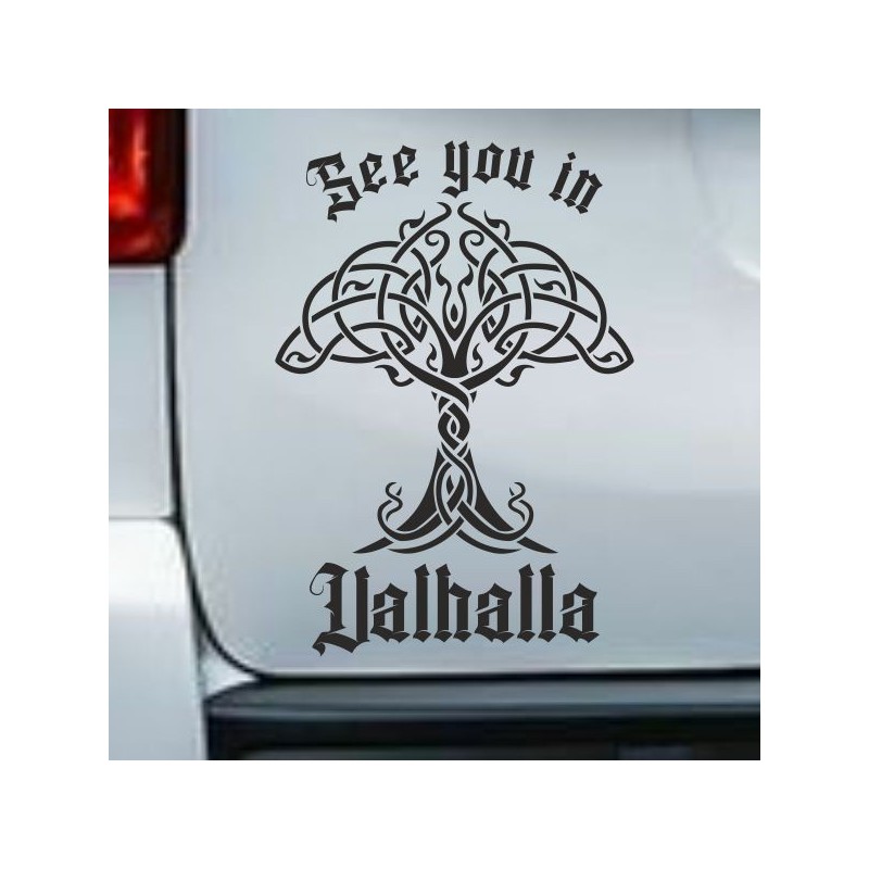 Aufkleber Auto Car Wikinger Viking Wölfe Wolf Runen Schwert Schild Rabe Runen Odin Odin´s Wölfe Böse Kette Valhalla Walhalla