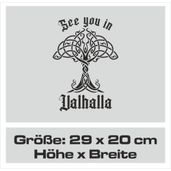 Aufkleber Auto Car Wikinger Viking Wölfe Wolf Runen Schwert Schild Rabe Runen Odin Odin´s Wölfe Böse Kette Valhalla Walhalla