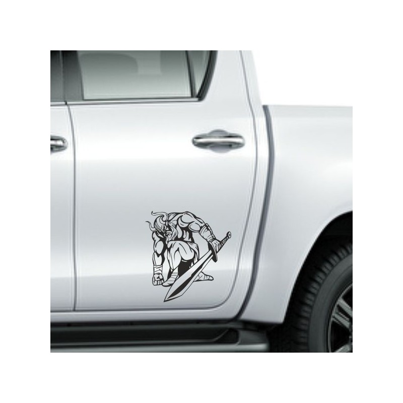Aufkleber Auto Car Wikinger Viking Wölfe Wolf Runen Schwert Schild Rabe Runen Odin Odin´s Wölfe Böse Kette Valhalla Walhalla