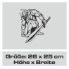 Aufkleber Auto Car Wikinger Viking Wölfe Wolf Runen Schwert Schild Rabe Runen Odin Odin´s Wölfe Böse Kette Valhalla Walhalla