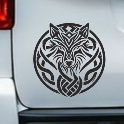 Aufkleber Auto Car Wikinger Viking Wölfe Wolf Runen Schwert Schild Rabe Runen Odin Odin´s Wölfe Böse Kette Valhalla Walhalla