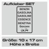 Aufkleber SET Offroad 4x4 Benzin Gasoline Petrol Verbrenner Tank Sticker Tankdeckel 13