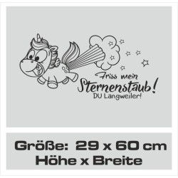Einhorn Aufkleber Tattoo Sticker Unicorn Sternenstaub Glitzer Prinz Luftballon Herz Liebe Wolke Sterne Staub Magie Glück