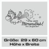 Einhorn Aufkleber Tattoo Sticker Unicorn Sternenstaub Glitzer Prinz Luftballon Herz Liebe Wolke Sterne Staub Magie Glück