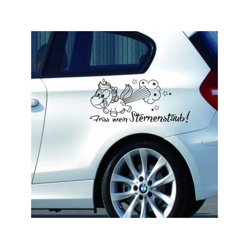 Einhorn Aufkleber Tattoo Sticker Unicorn Sternenstaub Glitzer Prinz Luftballon Herz Liebe Wolke Sterne Staub Magie Glück