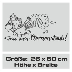 Einhorn Aufkleber Tattoo Sticker Unicorn Sternenstaub Glitzer Prinz Luftballon Herz Liebe Wolke Sterne Staub Magie Glück