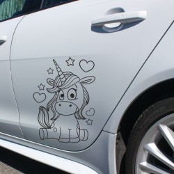 Einhorn Aufkleber Tattoo Sticker Unicorn Sternenstaub Glitzer Prinz Luftballon Herz Liebe Wolke Sterne Staub Magie Glück