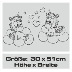 Einhorn Aufkleber Tattoo Sticker Unicorn Sternenstaub Glitzer Prinz Luftballon Herz Liebe Wolke Sterne Staub Magie Glück