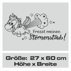 Einhorn Aufkleber Tattoo Sticker Unicorn Sternenstaub Glitzer Prinz Luftballon Herz Liebe Wolke Sterne Staub Magie Glück