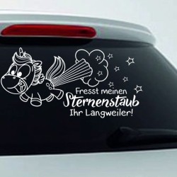 Einhorn Aufkleber Tattoo Sticker Unicorn Sternenstaub Glitzer Prinz Luftballon Herz Liebe Wolke Sterne Staub Magie Glück