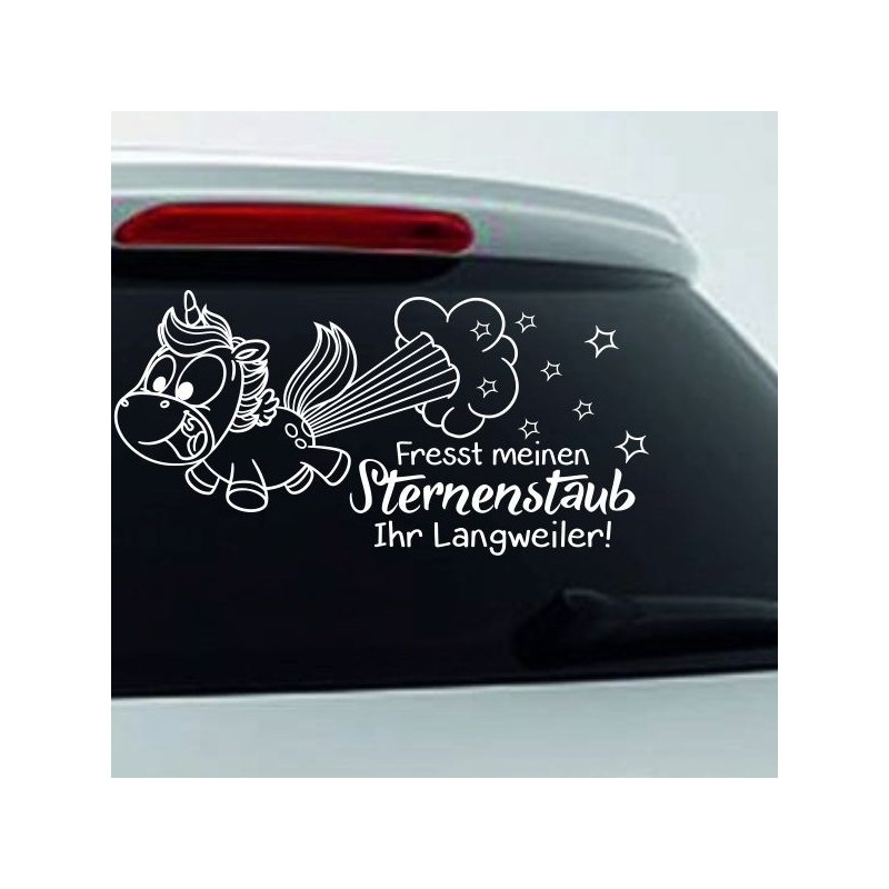 Einhorn Aufkleber Tattoo Sticker Unicorn Sternenstaub Glitzer Prinz Luftballon Herz Liebe Wolke Sterne Staub Magie Glück