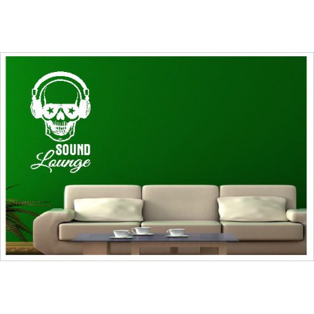 Wandaufkleber  SOUND Musik Music Skull ROCK 175