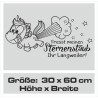 Einhorn Aufkleber Tattoo Sticker Unicorn Sternenstaub Glitzer Prinz Luftballon Herz Liebe Wolke Sterne Staub Magie Glück