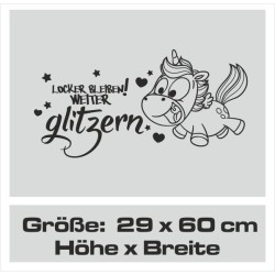 Einhorn Aufkleber Tattoo Sticker Unicorn Sternenstaub Glitzer Prinz Luftballon Herz Liebe Glitzer Sterne Staub Magie Glück
