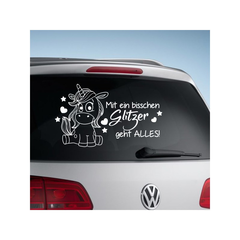 Einhorn Aufkleber Tattoo Sticker Unicorn Sternenstaub Glitzer Prinz Luftballon Herz Liebe Glitzer Sterne Staub Magie Glück