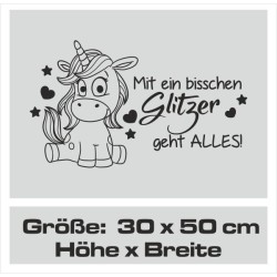 Einhorn Aufkleber Tattoo Sticker Unicorn Sternenstaub Glitzer Prinz Luftballon Herz Liebe Glitzer Sterne Staub Magie Glück