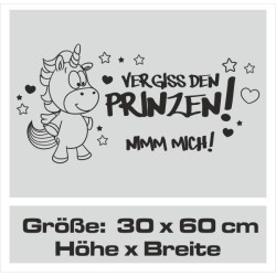 Einhorn Aufkleber Tattoo Sticker Unicorn Sternenstaub Glitzer Prinz Luftballon Herz Liebe Glitzer Sterne Staub Magie Glück