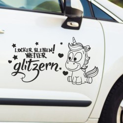 Einhorn Aufkleber Tattoo Sticker Unicorn Sternenstaub Glitzer Prinz Luftballon Herz Liebe Glitzer Sterne Staub Magie Glück