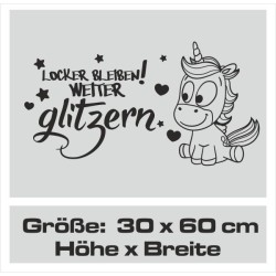 Einhorn Aufkleber Tattoo Sticker Unicorn Sternenstaub Glitzer Prinz Luftballon Herz Liebe Glitzer Sterne Staub Magie Glück