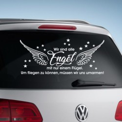 Aufkleber Auto Heckscheibe Car Tattoo Style La Familia Pferd Pferde Gecko Sprüche Power Blumen Ranke Fee Hexe Faultier Kolben