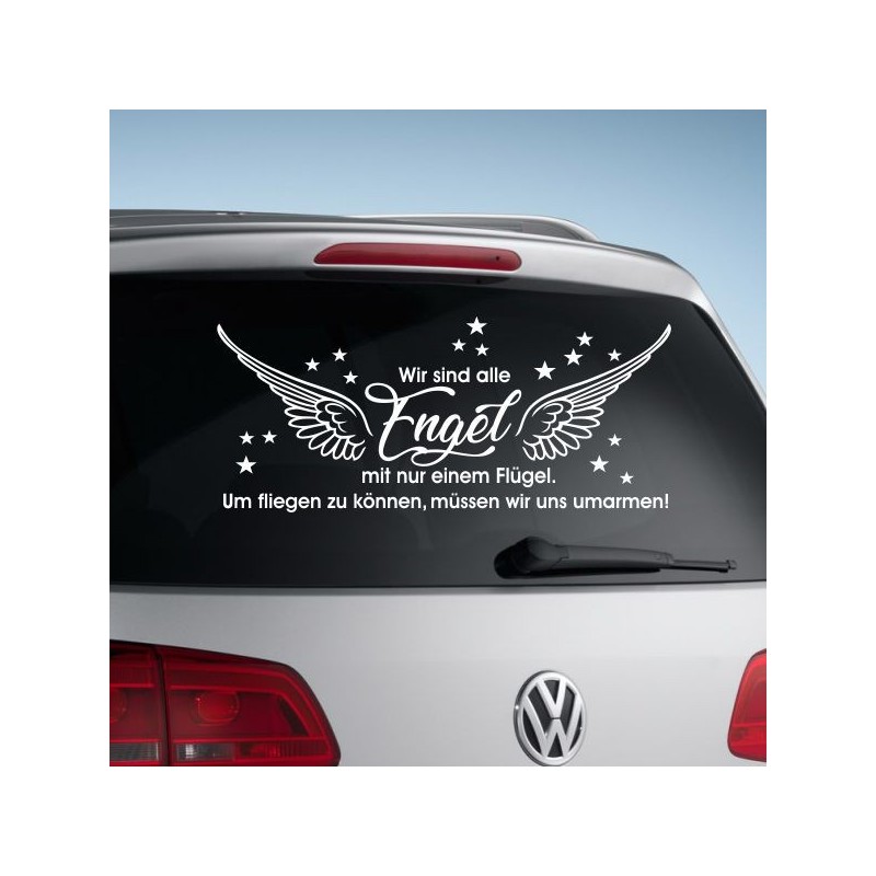 Aufkleber Auto Heckscheibe Car Tattoo Style La Familia Pferd Pferde Gecko Sprüche Power Blumen Ranke Fee Hexe Faultier Kolben