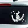 Aufkleber Auto Heckscheibe Car Tattoo Style La Familia Pferd Pferde Gecko Sprüche Power Blumen Ranke Fee Hexe Faultier Kolben