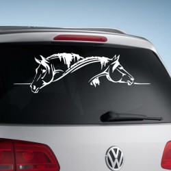 Aufkleber Auto Heckscheibe Car Tattoo Style La Familia Pferd Pferde Gecko Sprüche Power Blumen Ranke Fee Hexe Faultier Kolben