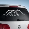 Aufkleber Auto Heckscheibe Car Tattoo Style La Familia Pferd Pferde Gecko Sprüche Power Blumen Ranke Fee Hexe Faultier Kolben