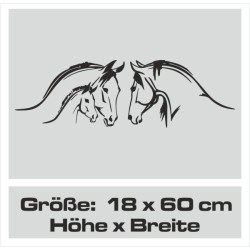 Aufkleber Auto Heckscheibe Car Tattoo Style La Familia Pferd Pferde Gecko Sprüche Power Blumen Ranke Fee Hexe Faultier Kolben