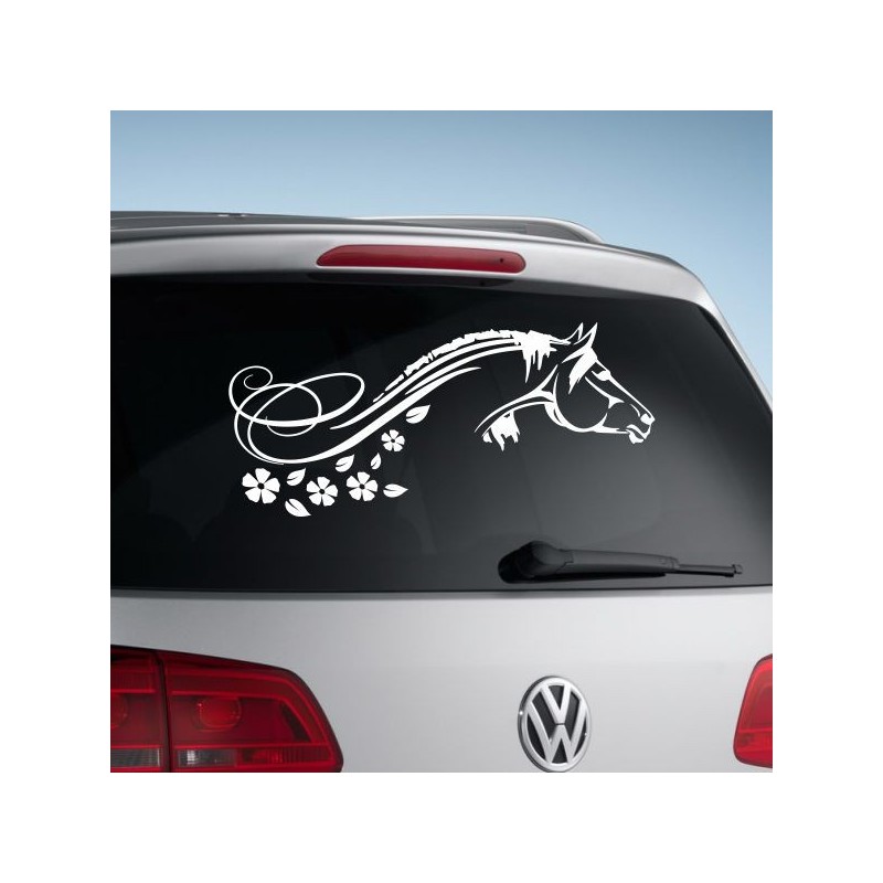 Aufkleber Auto Heckscheibe Car Tattoo Style La Familia Pferd Pferde Gecko Sprüche Power Blumen Ranke Fee Hexe Faultier Kolben