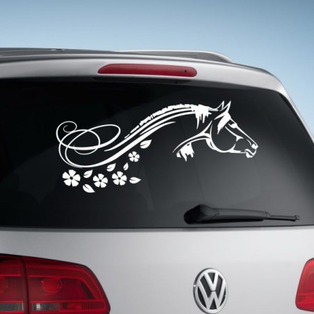 Aufkleber Auto Heckscheibe Car Tattoo Style La Familia Pferd Pferde Gecko Sprüche Power Blumen Ranke Fee Hexe Faultier Kolben