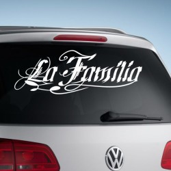 Aufkleber Auto Heckscheibe Car Tattoo Style La Familia Pferd Pferde Gecko Sprüche Power Blumen Ranke Fee Hexe Faultier Kolben