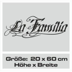 Aufkleber Auto Heckscheibe Car Tattoo Style La Familia Pferd Pferde Gecko Sprüche Power Blumen Ranke Fee Hexe Faultier Kolben