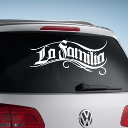Aufkleber Auto Heckscheibe Car Tattoo Style La Familia Pferd Pferde Gecko Sprüche Power Blumen Ranke Fee Hexe Faultier Kolben