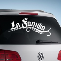 Aufkleber Auto Heckscheibe Car Tattoo Style La Familia Pferd Pferde Gecko Sprüche Power Blumen Ranke Fee Hexe Faultier Kolben