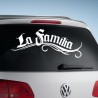 Aufkleber Auto Heckscheibe Car Tattoo Style La Familia Pferd Pferde Gecko Sprüche Power Blumen Ranke Fee Hexe Faultier Kolben