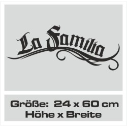 Aufkleber Auto Heckscheibe Car Tattoo Style La Familia Pferd Pferde Gecko Sprüche Power Blumen Ranke Fee Hexe Faultier Kolben