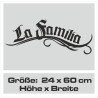 Aufkleber Auto Heckscheibe Car Tattoo Style La Familia Pferd Pferde Gecko Sprüche Power Blumen Ranke Fee Hexe Faultier Kolben